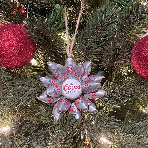 Coors Light Beer Cap Christmas Ornament Etsy