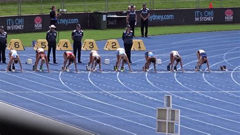 ht2 100m women australian athletics championships olympic park sydney 1 04 2019 youtube
