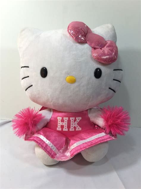 Hello Kitty Plush 11 Inch Cheerleader Pink Uniform Ty Beanie Buddy