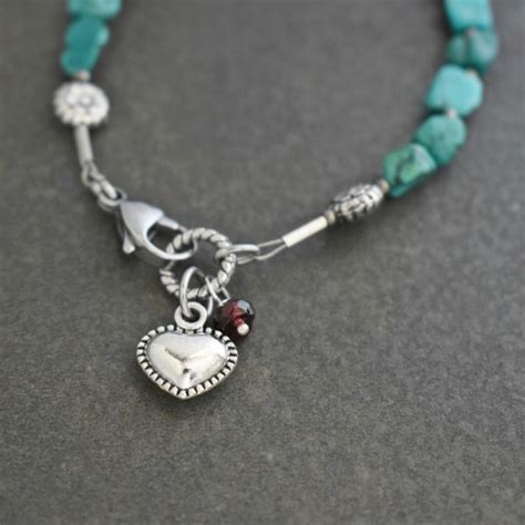 Chunky Turquoise Heart Bracelet Wild Hare Gems