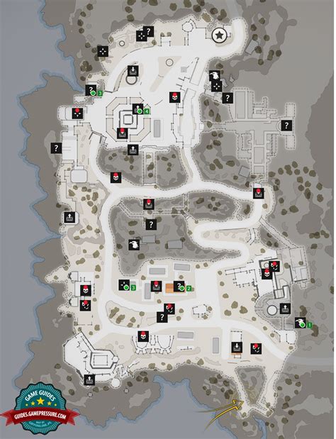 Sniper Elite 4 Magazzeno Facility Map