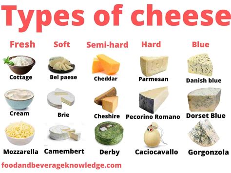 Different Types Of Cheese Their Origin And Uses