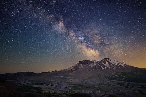 Cosmic Eruption Milky Way Rising Over Mount Saint Helens Flickr