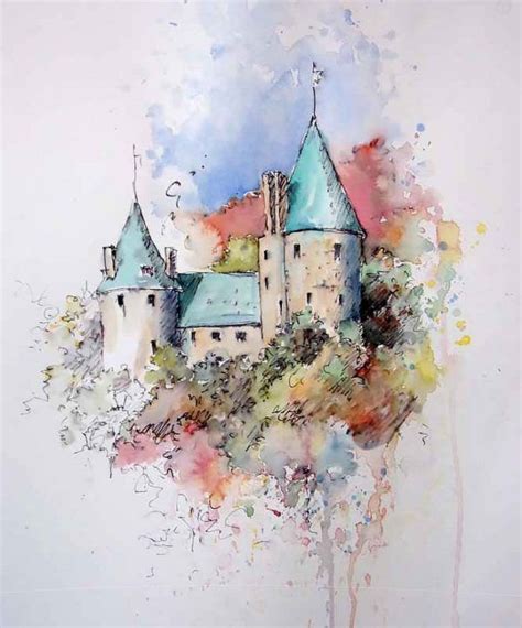 Castell Coch By Jantien Art Painting Pen And Wash Original Paintings