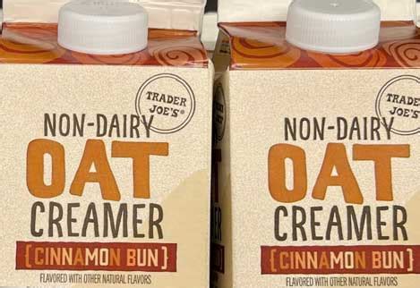 Trader Joe S Cinnamon Bun Non Dairy Oat Creamer Reviews Trader Joe S