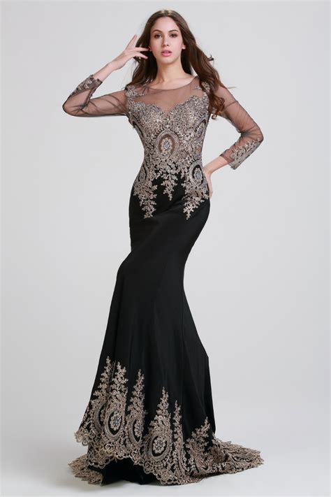 Fm Floor Length Sexy Backless Evening Dresses 2015 Hot Sale Gold Lace