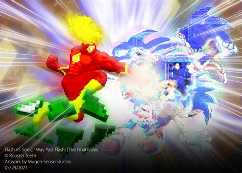 Flash Vs Sonic Way Past Flash The Final Blow By Mugen