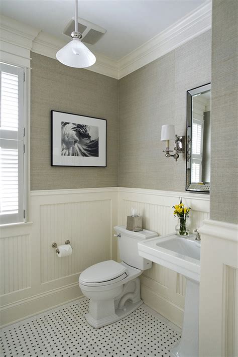 There is a rail behind the toilet at 30, even with c. Chair Rail Molding Ideas for the Bathroom | RenoCompare