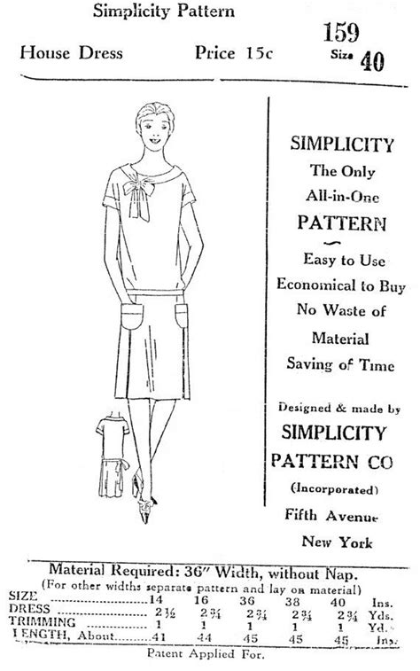 Pac159 1929 Simple House Dress Sewing Pattern By Past Etsy Sewing