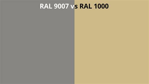 RAL 9007 Vs 1000 RAL Colour Chart UK