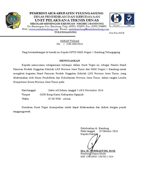 Surat Tugas Pembina Lomba Kumpulan Contoh Surat