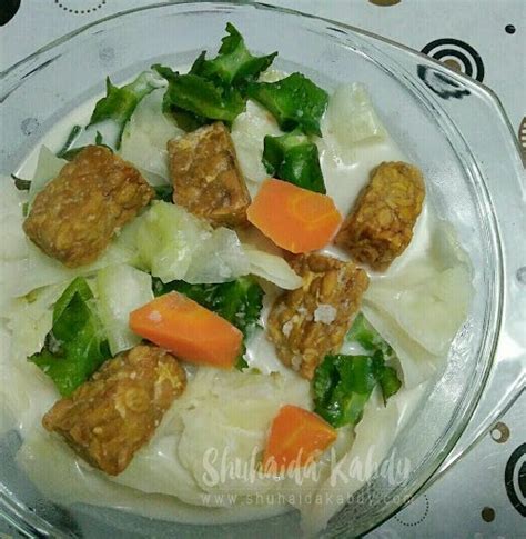 Tumis sayur pucuk daun labu. Sayur Tempe Masak Lemak Putih