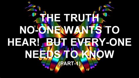 The TRUTH No-one Wants to Hear! But Everyone Should Know! - YouTube