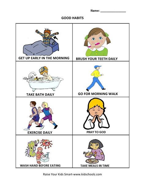 Healthy Habits For Kindergarten Worksheets Healthy Food Worksheet