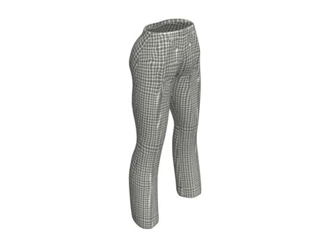 Plaid Pants For Women 3d Model 3ds Max Files Free Download Modeling
