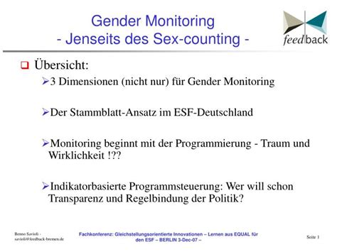Ppt Gender Monitoring Jenseits Des Sex Counting Powerpoint