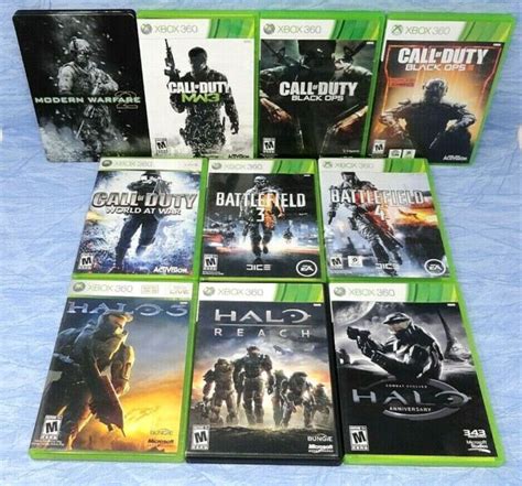 10 Xbox 360 Shootercombat Games Halo Call Of Duty Battlefield