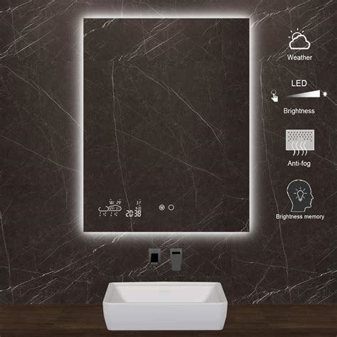 Buy Keonjinn 36x28 Inch Smart Bathroom Led Mirror With Lights Anti Fog