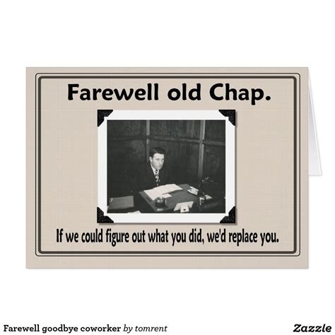 Even the little birdie is a gossiping witch. Farewell goodbye coworker card | Zazzle.com | Goodbye ...