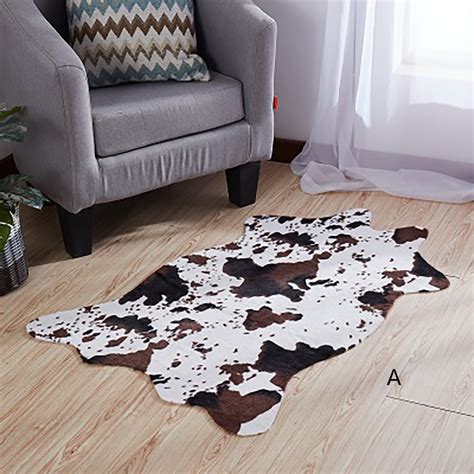 Cow Print Rugfaux Cowhide Skin Rug Animal Printed Area Rug Etsy