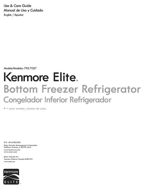 Kenmore Elite 7957132 Series Use And Care Manual Pdf Download Manualslib