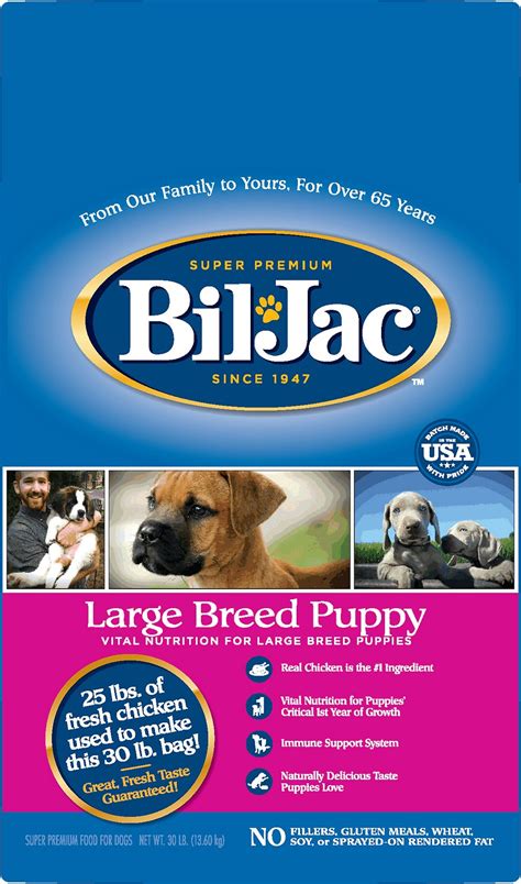 Valid only in the us. BIL-JAC Large Breed Puppy Chicken Recipe Dry Dog Food, 30 ...