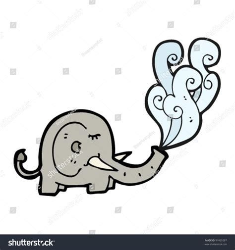 Elephant Squirting Water Cartoon Stock Vector Royalty Free Shutterstock