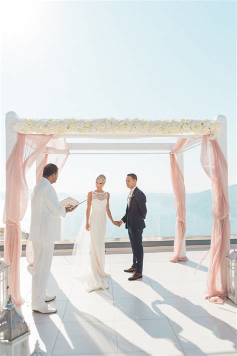 Classically Elegant Santorini Wedding