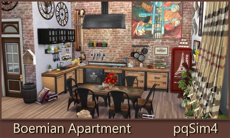 Bohemian Apartment Sims 4 Speed Build Video And Cc Download