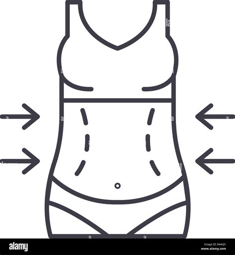 Lose Weight Line Icon Concept Lose Weight Vector Linear Illustration