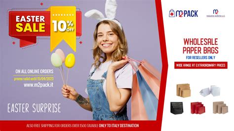 Easter Surprise 10 Discount On All Wholesale Luxury Paper Bags