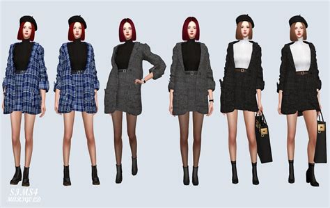 Female Jacket The Sims 4 P2 Sims4 Clove Share Asia