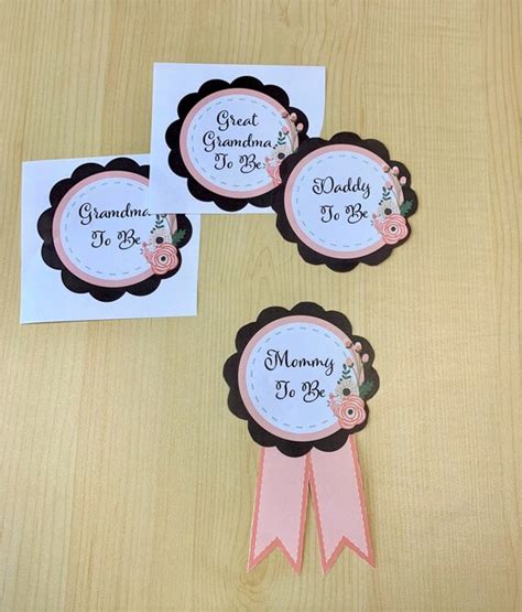 Baby Shower Mom To Be Pin Printable Diy Badge Mom To Be Mum To Etsy India