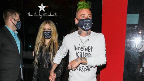 New Couple Avril Lavigne And Mod Sun Hold Hands As Mod Sun Shows Off Avril Tattoo On Back Of His