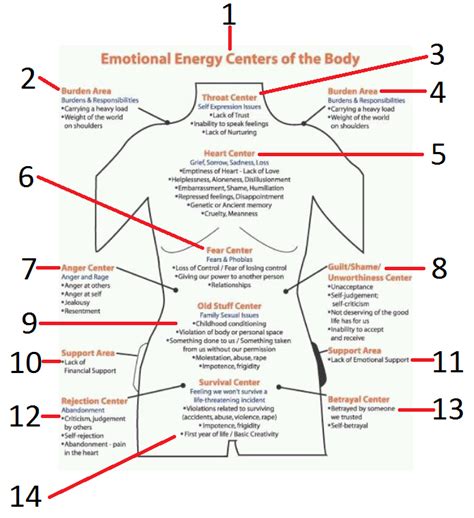 shiningsoul emotional energy centers of the body