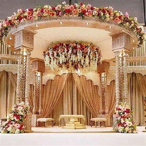 Dazzling Floral Accents Wedding Stage Decorations Wedding Venue