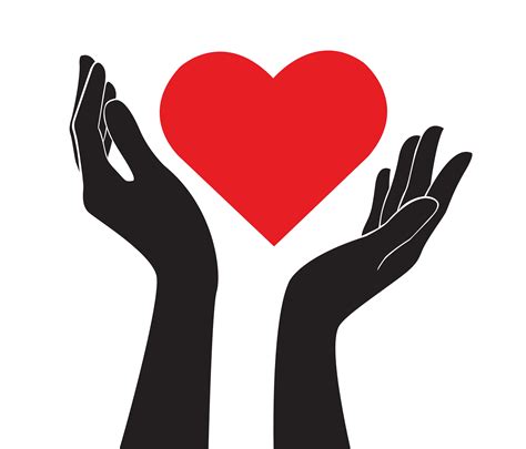 Mãos Segurando O Vetor De Arte De Coração Arte Coração Logotipo Da