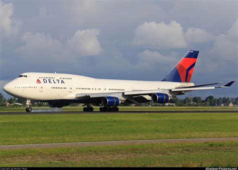 N663us Delta Air Lines Boeing 747 400 At Amsterdam Schiphol Photo