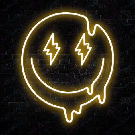 Neon Smiley Face Emoji Sign Aesthetic Led Light In 2022 Led Neon