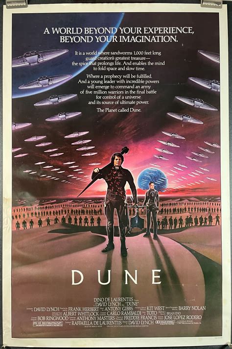 Dune Original Vintage Rolled Sci Fi Movie Poster Original Vintage