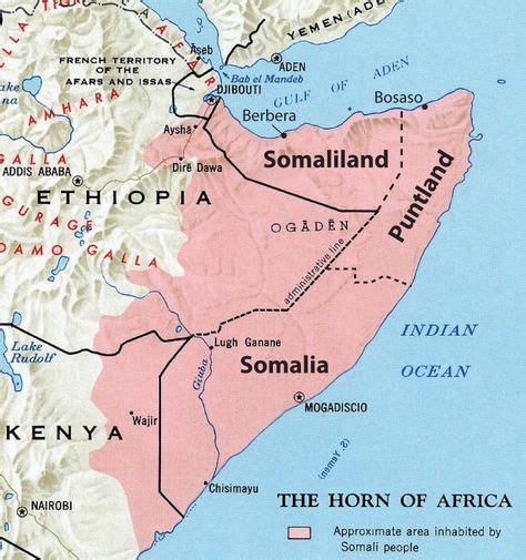 Horn Africa Distribution Of Somali People Historical Maps Geography