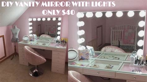 Diy Vanity Mirror With Lights Only Youtube