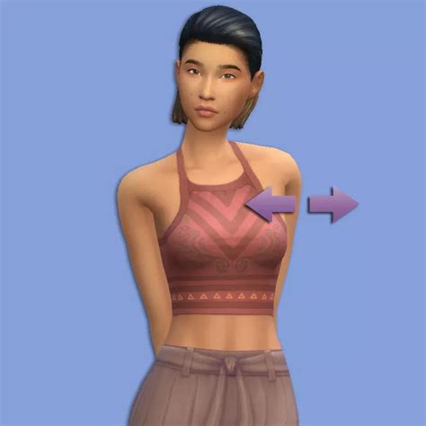 Female Chest Width Slider The Sims 4 Catalog Sims 4 Body Mods Sims