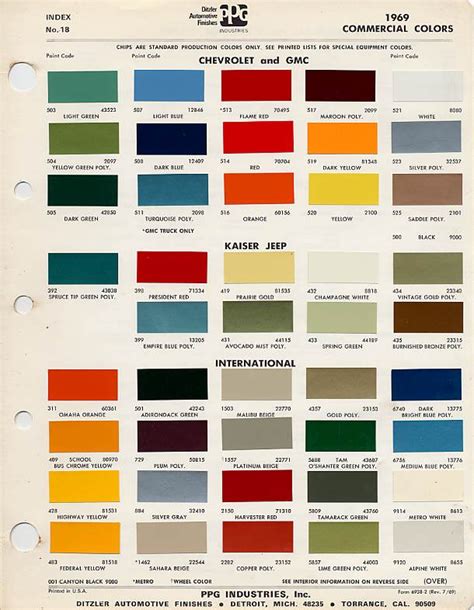 ️1969 Gm Paint Colors Free Download