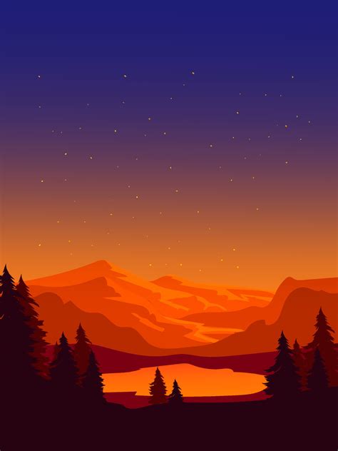 Beautiful Peaceful Mountain Landscape At Sunset And Sunrise Majestic