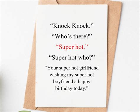 Funny Birthday Card Boyfriend Naughty Birthday Card For Etsy