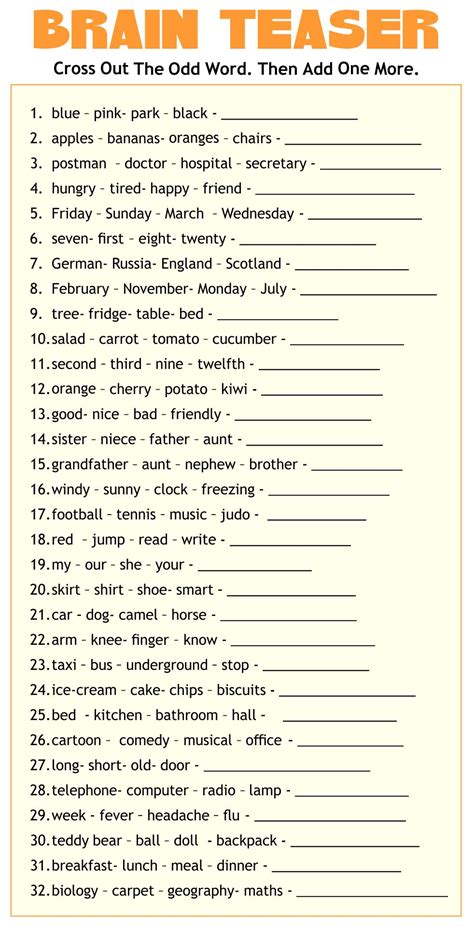 Printable Activities For Adults