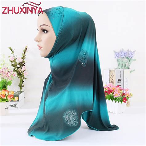 2017 Muslim Hijab New Women Fashion Colorful Pattern Muslim Patchwork