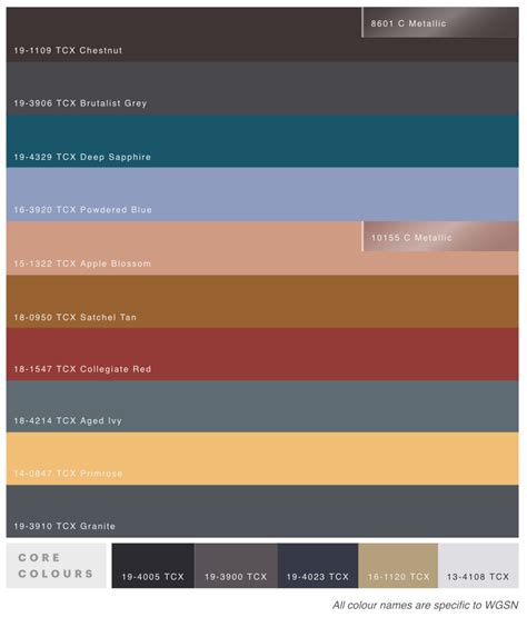 Wgsn The Thinker Colour Trend In 2019 Aw18 Trends Color Trends