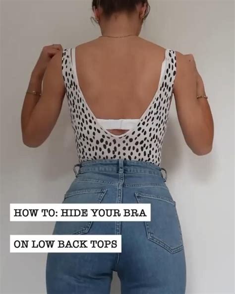 How To Hide Your Bra In Low Back Tops Video Refashion Clothes Diy